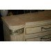 Bow Fronted Decapé Finish Marble Topped Chest of Drawers