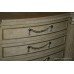 Bow Fronted Decapé Finish Marble Topped Chest of Drawers