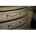 Bow Fronted Decapé Finish Marble Topped Chest of Drawers