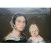 Early 19th c. Family Portrait Painting Oil on Canvas