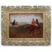 19th c. English Oil on Board Hunting Painting "Affair Leap"