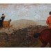 19th c. English Oil on Board Hunting Painting "Affair Leap"