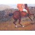 19th c. English Oil on Board Hunting Painting "Affair Leap"