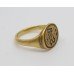 Engraved WS William Shakespeare 20ct Gold Signet Ring