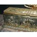 Fine 19th c. Ornately Worked Classical Brass Casket