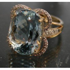 Fine Large Stone Aquamarine Ring