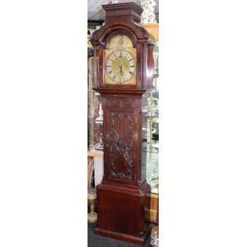 Fine Fusee Eight-Day Mahogany Longcase Clock Striking on 8 Bells