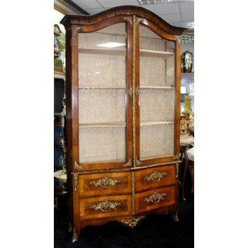 Fine Italian Olive Wood Vitrine Display Cabinet c.1820