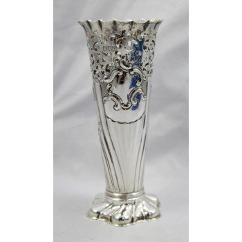 Fine Late Victorian Silver Vase London 1897