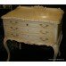 French Antique Cream Painted Lowboy Chest of Drawers