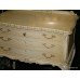 French Antique Cream Painted Lowboy Chest of Drawers