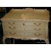 French Antique Cream Painted Lowboy Chest of Drawers