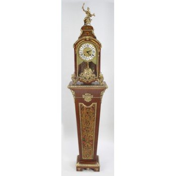 French Boulle Style Bracket Clock on Pedestal