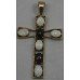 Garnet & Opal Gold Cross