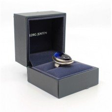 Georg Jensen Large Oval Sapphire Silver Ring