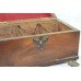 Georgian Mahogany Caddy Writing Box on Brass Feet