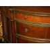 Large Walnut Demilune Commode Chest of Drawers