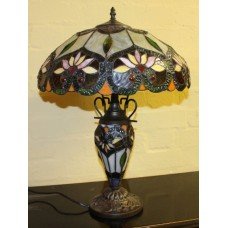 Good Looking Art Deco Style Double Light Tiffany Lamp