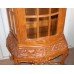 Heavily Carved Wood Glazed Display Cabinet