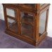 Heavy Carved Wood Glazed Display Cabinet with Mirrored Back