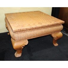 Heavy Square Rattan Conservatory Coffee Table