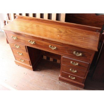 Heavy Wood Dressing table Chest Brass Handles