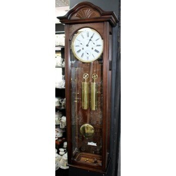 Fine Mahogany Double Weighted Vienna Hermle Wall Clock