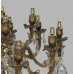 Impressive Gilt Metal Two Tier 15 Light Chandelier