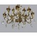 Impressive Gilt Metal Two Tier 15 Light Chandelier