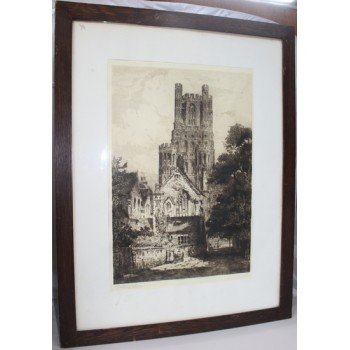 James Alphege Brewer (British) Signed Cathedral Etching Framed