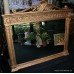 Large Carved Wood Gilt Overmantle Mirror