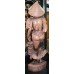 Large Carved Wood Japanese Fruit Seller Figure Sculpture