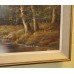 Large Framed Atmospheric Woodland Scene Landscape Painting 