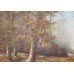 Large Framed Atmospheric Woodland Scene Landscape Painting 