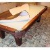 Large Full Size Pool Table Made in California with Cues, Rack & Hanging Brass Light