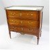 Late 19th c. Brass Galleried Marble Topped Chest of Drawers