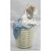 Lladro "Dog in Basket" Figurine