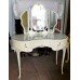 Louis XV Style Kidney Shaped Vintage Olympus Painted Cream Dressing Table