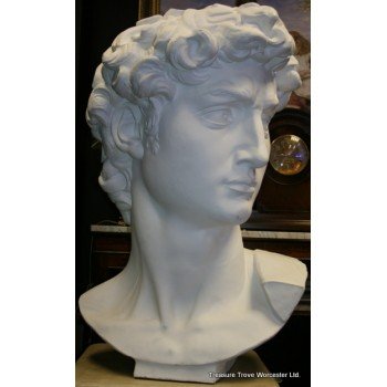 Marble Effect Giant Bust of David by Eichholtz