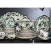 Mason's Ironstone Green Chartreuse Pattern Tea Coffee Dinner Service