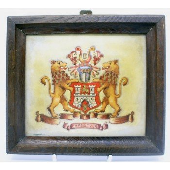 Mid 20th c. The City Arms of Hannover Hand Painted 