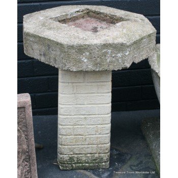 Modern Stone Composite Bird Bath