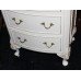 Narrow Bow Fronted Olympus Cream Louis Style 6 Drawer Chest of Drawers