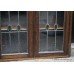 Oak 1940's Glazed Leaded Wall Mounted Display Cabinet