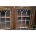 Oak 1940's Glazed Leaded Wall Mounted Display Cabinet