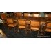 Quality Extending Carved Oak Refectory Table with 10 Leather Chairs