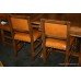 Quality Extending Carved Oak Refectory Table with 10 Leather Chairs