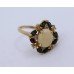 Opal, Sapphire & Diamond 14ct Gold Ring