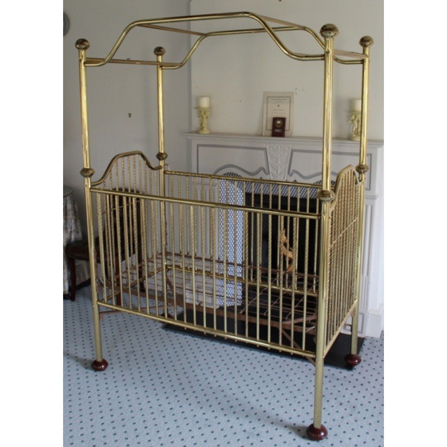 brass baby bed