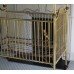 Ornate Brass Four Poster Baby Crib Cot with Canopy Bedding & Lace Drapes